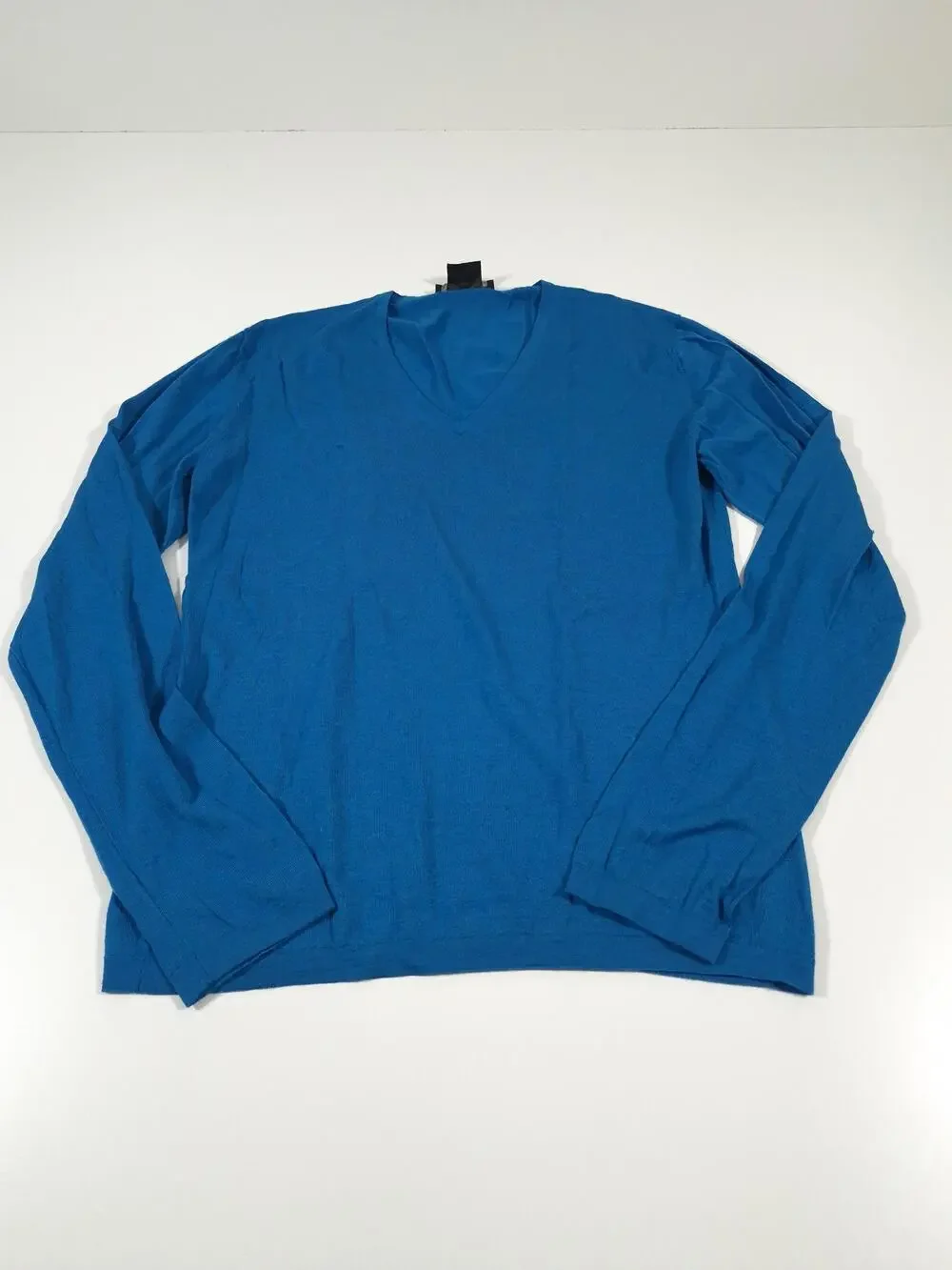 Gucci Sweater Mens M Blue V Neck Lightweight Knit Pullover Long Sleeve 50